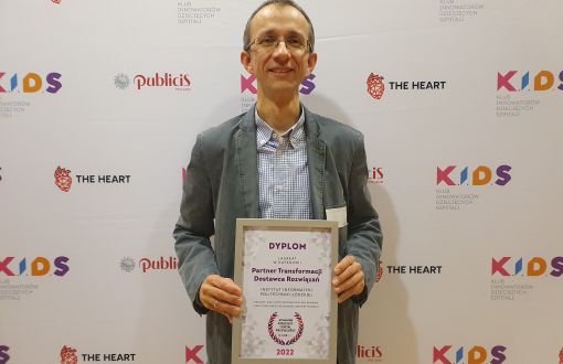 dr hab. inż. Bartłomiej Stasiak, prof. PŁ w z dyplomem w konkursie "Dziecięcy szpital przyszłości"