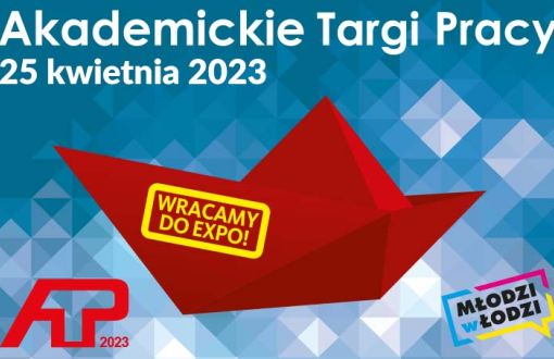 Grafika promująca Akademickie Targi Pracy 2023
