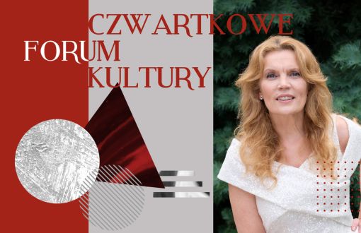Grafika promująca Czwartkowe Forum Kultury w PŁ