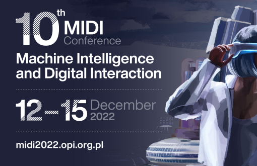 Grafika promująca konferencję Machine Intelligence and Digital Interaction