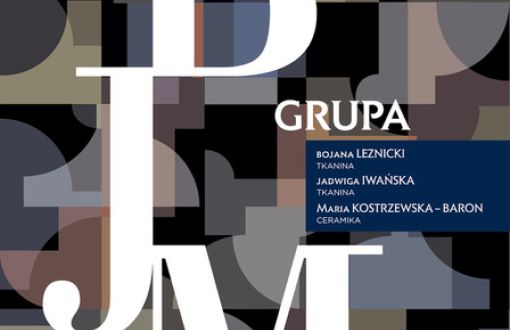 Plakat promujący wystawę Grupy BJM w Galerii Bibli-Art na PŁ