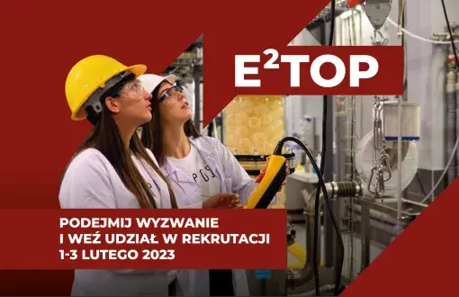 Grafika promująca projekt E2TOP na PŁ