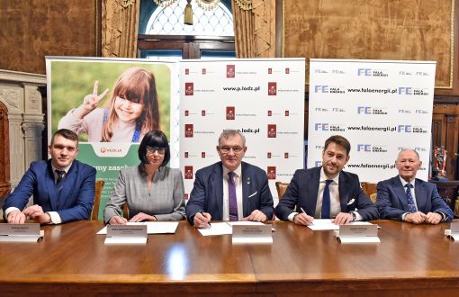 Signatories of the agreement on admitting the City of Łódź to the Energy Wave Cluster