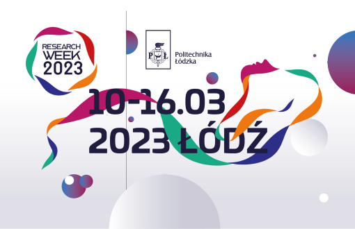 Grafika promująca Research Week w PŁ