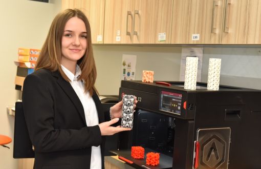 Emilia Brancewicz-Steinmetz, doktorantka z PŁ, laureatka konkursu Perły Nauki, fot. Jacek Szabela