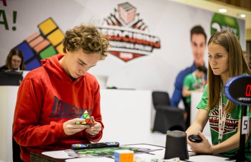 Student PŁ Mateusz Szwugier podczas zawodów we Francji, fot. arch.organizatora