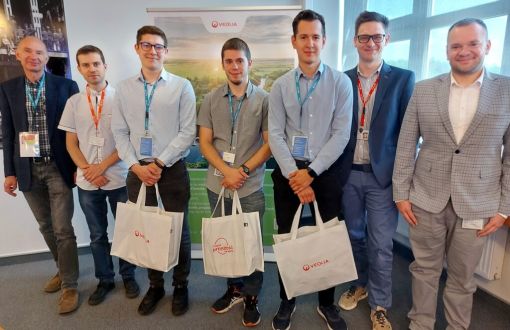 Laureaci Konkursu Veolia Energia Łódź z PŁ, fot. Veolia