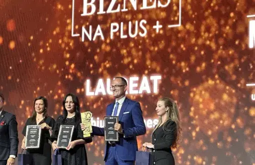 The nomination was accepted by CUBE CEO mgr inż. Monika Spyrka (in the middle)