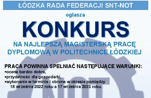 Plakat na konkurs NOT 2023