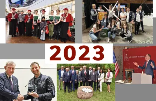 Grafika podsumowująca 2023 rok w PŁ