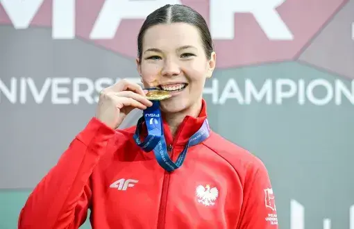  Akademickie Mistrzostwa Świata - Natalia Jakbrzyk ze złotym medalem, fot. AZS, Paweł Skraba 