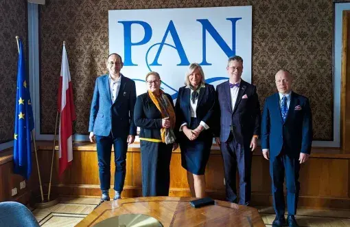from left: prof. Szymon Cyfert, prof. Ewa Stańczyk-Hugiet, prof. Agnieszka Zakrzewska-Bielawska, prof. Piotr Wachowiak, prof. Wojciech Dyduch