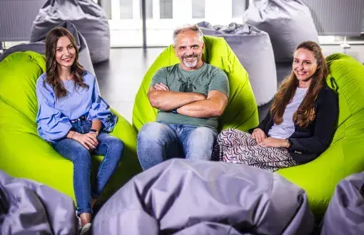 From right: dr hab. inż. Dorota Kamińska, dr inż. Grzegorz Zwoliński and PhD student Agnieszka Dubiel 