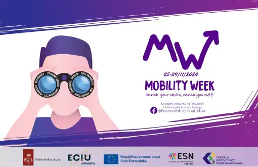 Grafika promująca Mobility Week 2024 w PŁ