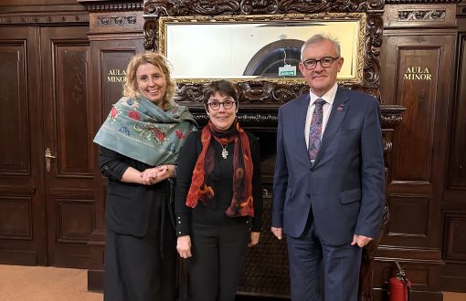 From right: Rector Prof. Krzysztof Jóźwik, Laure Castin, AUF's regional director for Central and Eastern Europe, and Assoc. Prof. Dorota Piotrowska, Head of the International Cooperation Centre (ICC) at Lodz University of Technology. Photo: Weronika Michalak