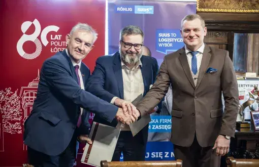 Signatories, from left: Rector of TUL Prof. Krzysztof Jóźwik, Proxy Jacek Głowacz, and Director Marek Wawrzyńczak