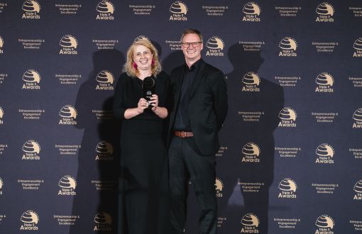 Assoc. Prof. Dorota Piotrowska, Lodz University of Technology, received the award during the Gala Ceremony, standing alongside Prof. Thorsten Kliewe, ACEEU Chair.