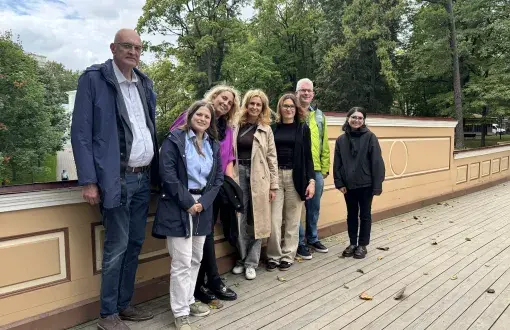 From the left: prof. Nenad Zrnic (University of Belgrade), Anna Beitane (University of Tartu), prof. PŁ Dorota Piotrowska, Justyna Kopańska, Małgorzata Jarczyńska (PŁ), Dr. Shane O’Sullivan (Technological University of the Shannon), Aysel Muradova (ACEEU) 